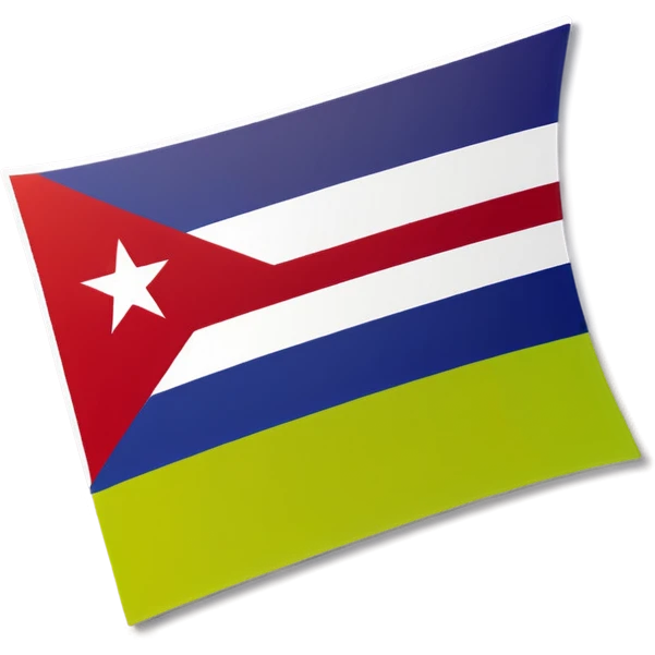 Cuban flag and us dollar bill emoji