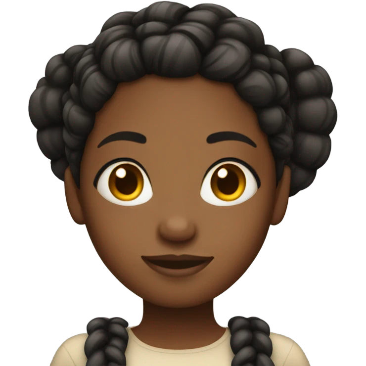 black girl with braids emoji