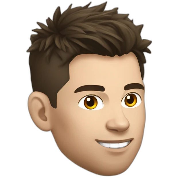 Ronaldo sur une chèvre qui a le visage de messi emoji