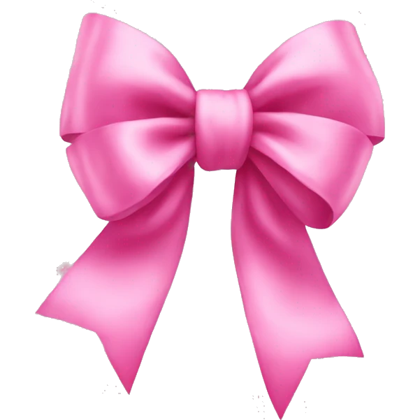 a coquette pink bow emoji