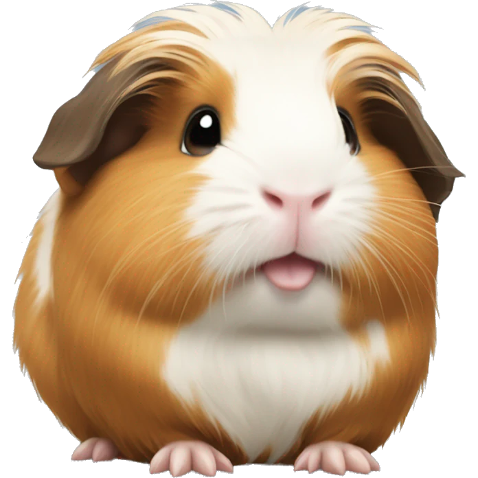 Guinea pig with longhair emoji