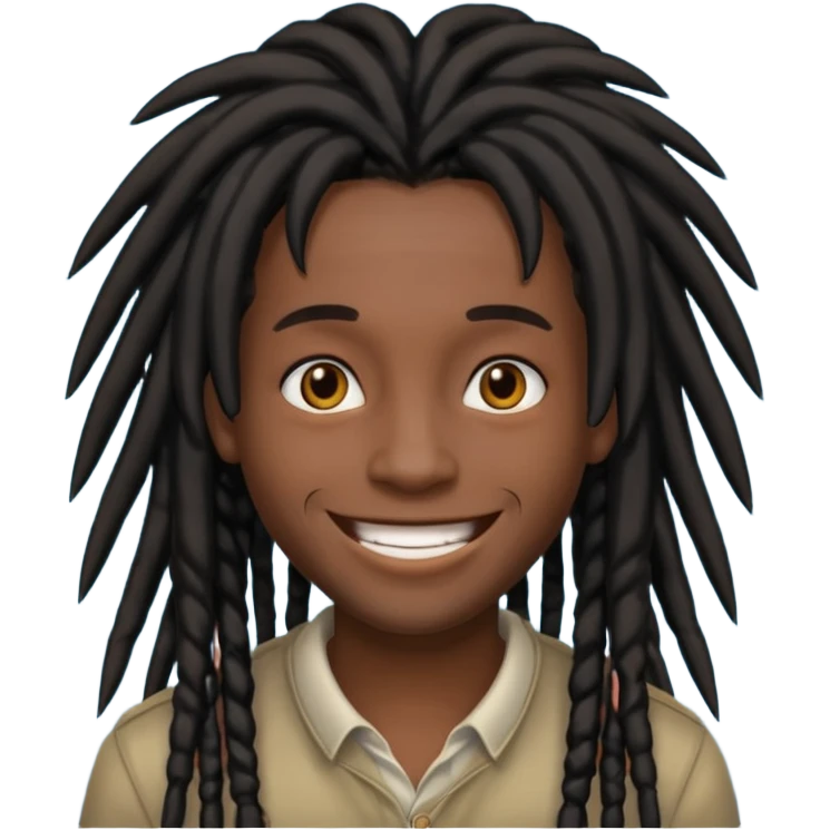 Black dread head emoji