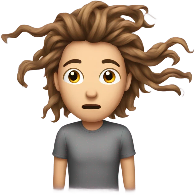 stress pulling hair out emoji