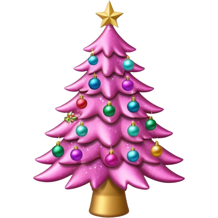 Arvore de natal rosa emoji