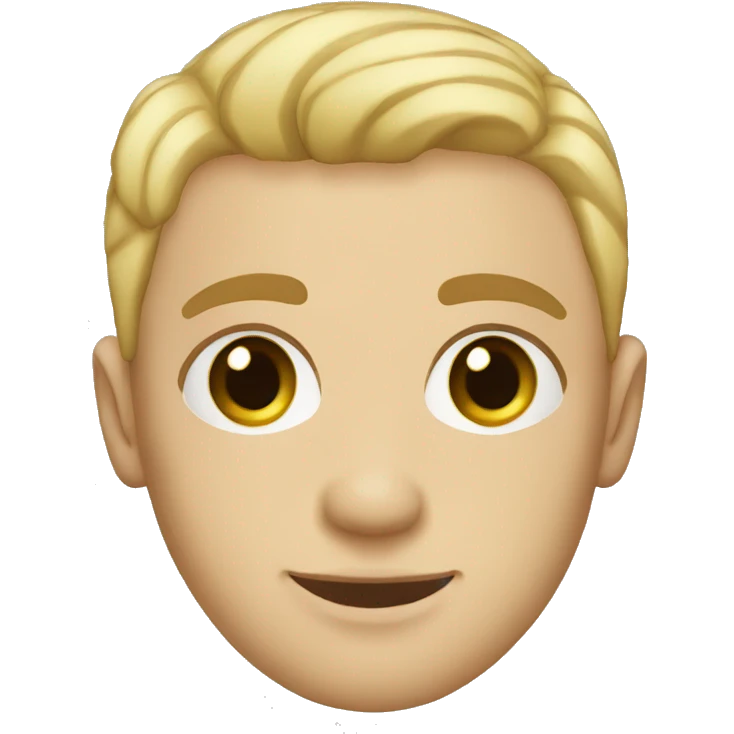 A 25-year-old blonde with brown eyes and a bald young man aged 26 with brown eyes emoji