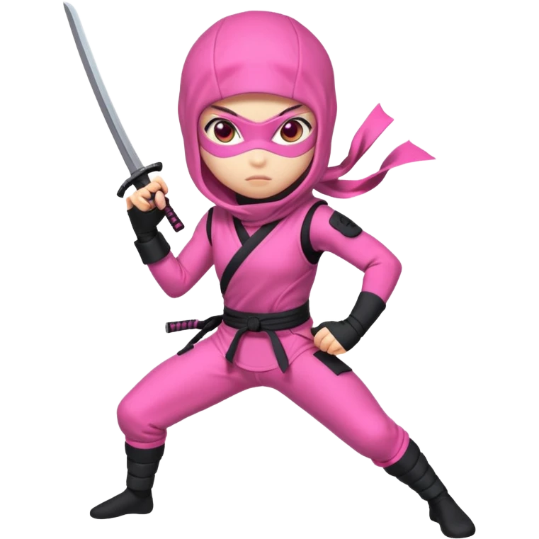 Pink female ninja emoji