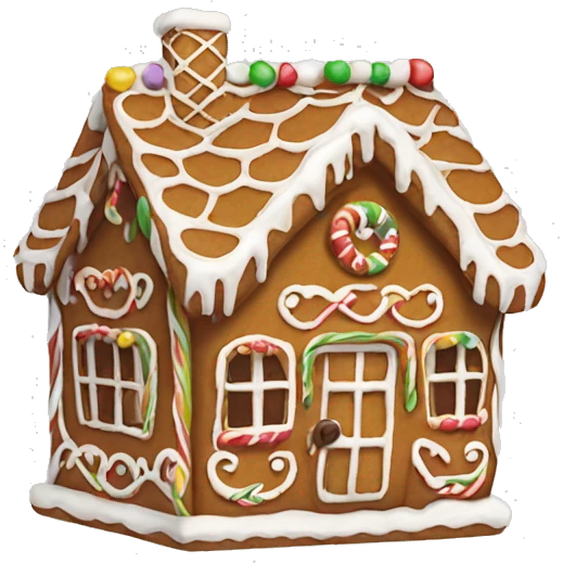 Gingerbread house emoji