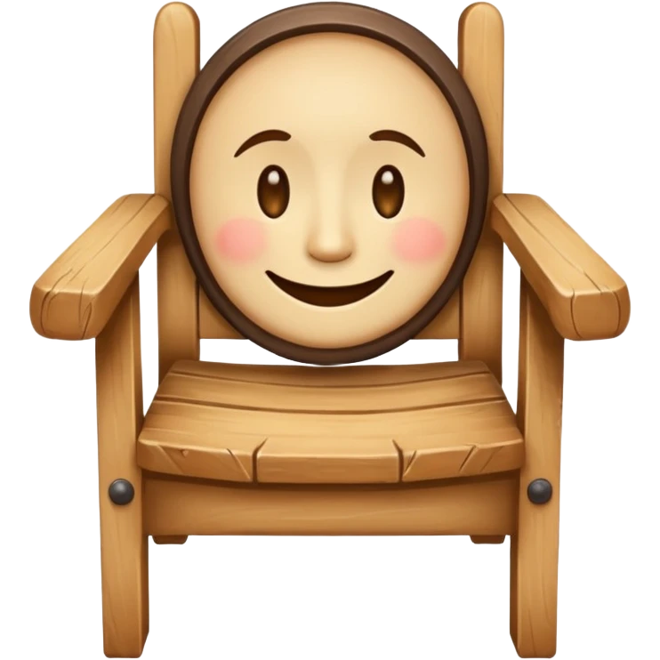 Chair with face emoji