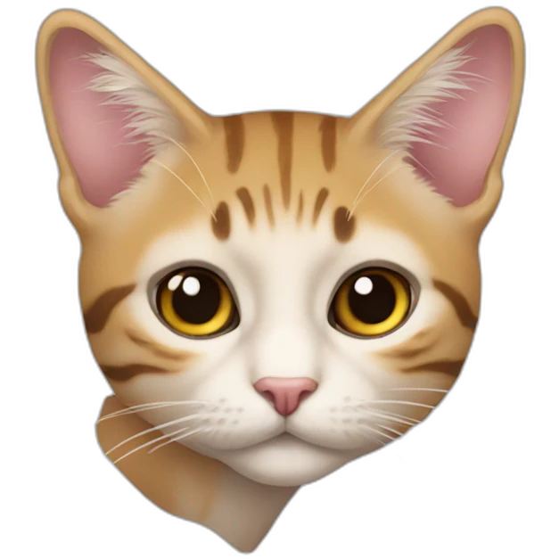 кот розовый emoji