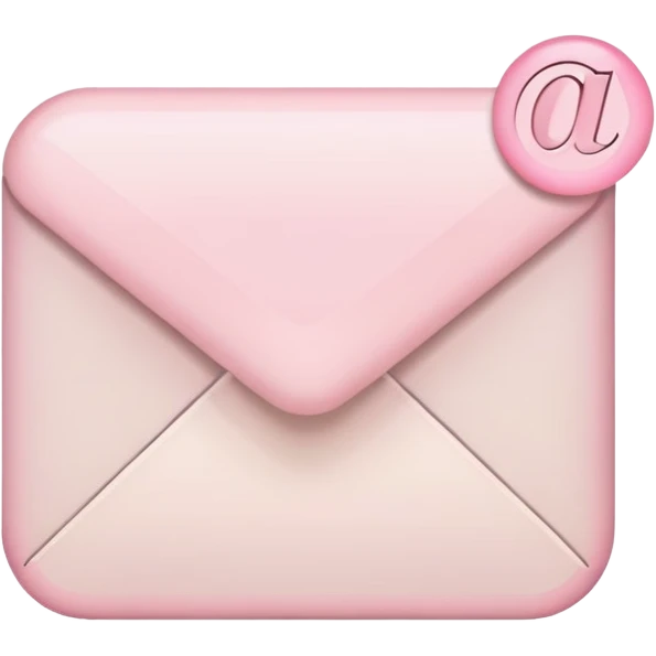 Light pink email emoji