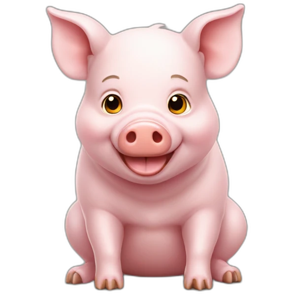 Un petit cochon à l’école emoji