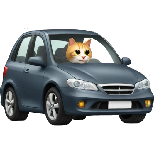 cat driving car emoji