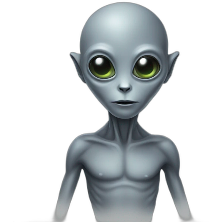 Grey alien emoji