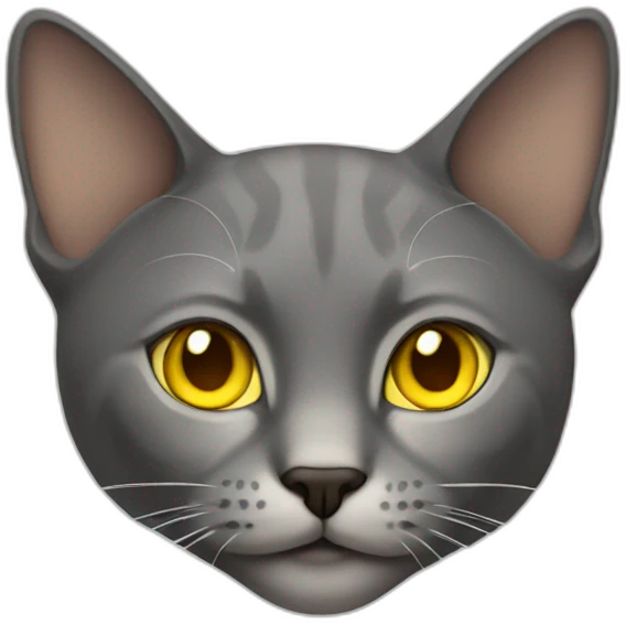 Cat with yellow eyes  emoji