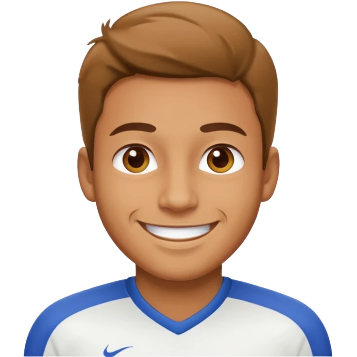 man with white jersey emoji