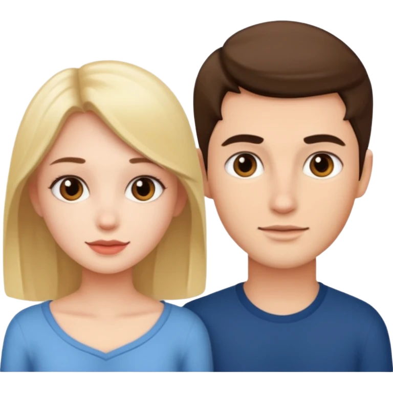 Beautiful girl and handsome boy emoji