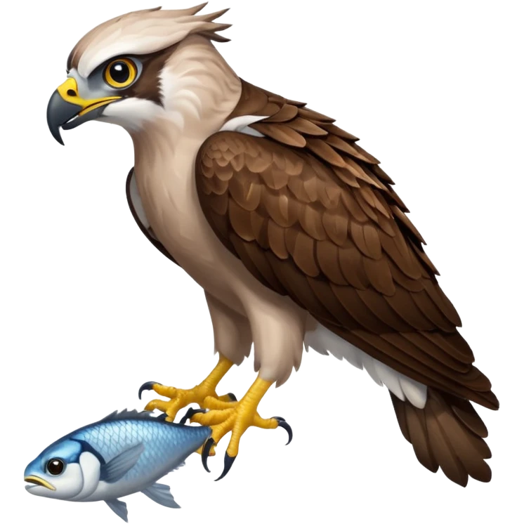 Osprey with fish emoji