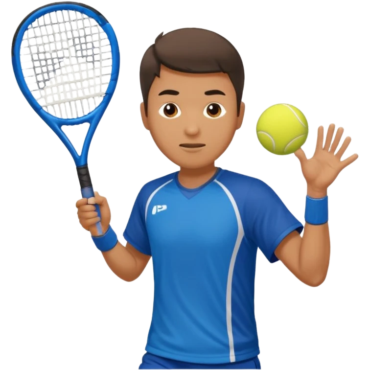 Male, eurasian, wearing sports cloth, swinging padel raquet emoji