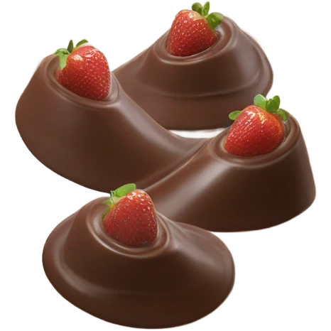 Chocolate mousse quenelle on glass plate emoji