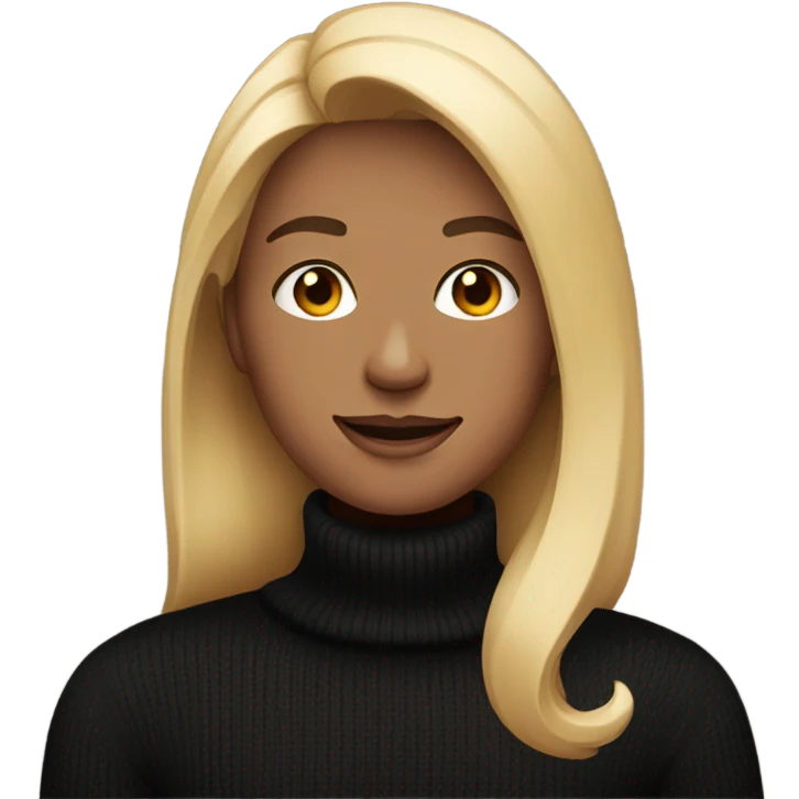 black rollneck emoji