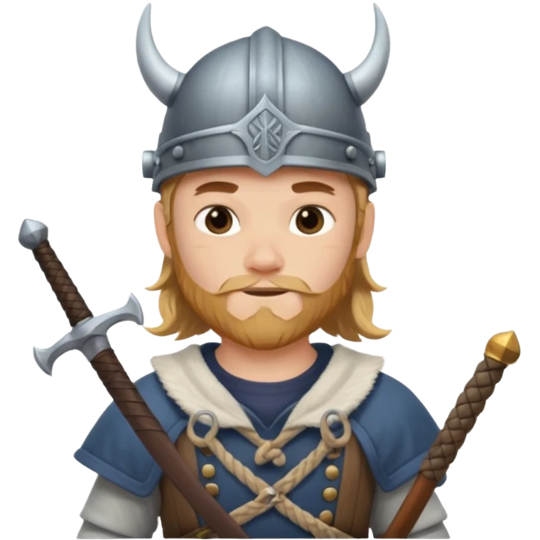 Young viking sailor on ship deck emoji