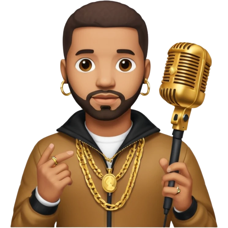 drake with microphone emoji