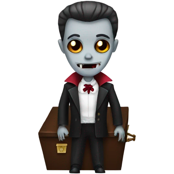 vampire with coffin emoji