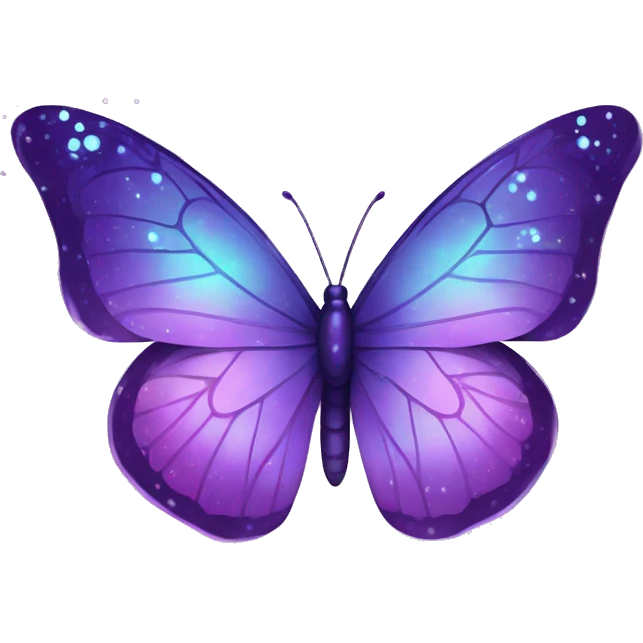 sparkly starry glowing Pastel purple-gradient nebula galaxy butterfly emoji