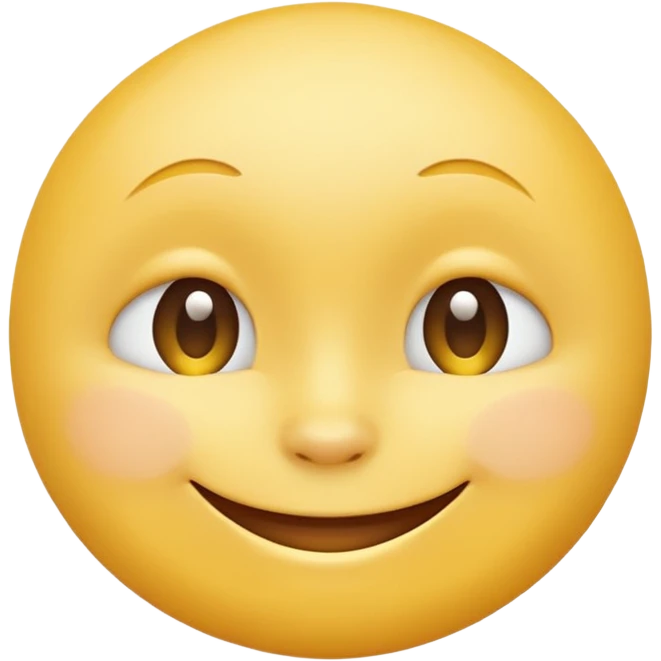 Emoji, yellow round smiling face, totally closed mouth emoji