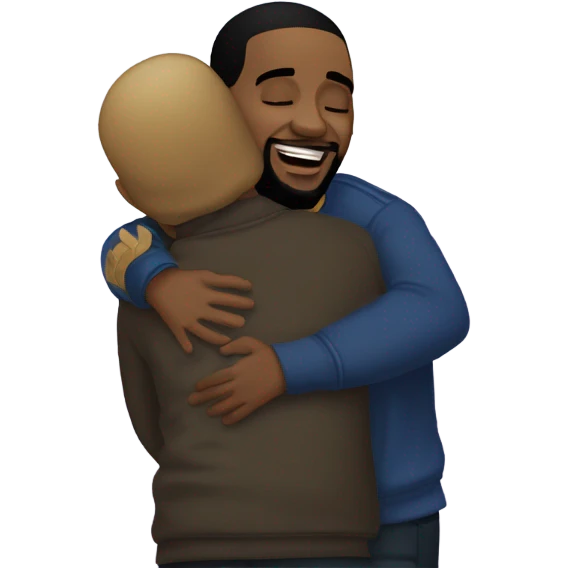 Kendrick Lamar hugging drake emoji