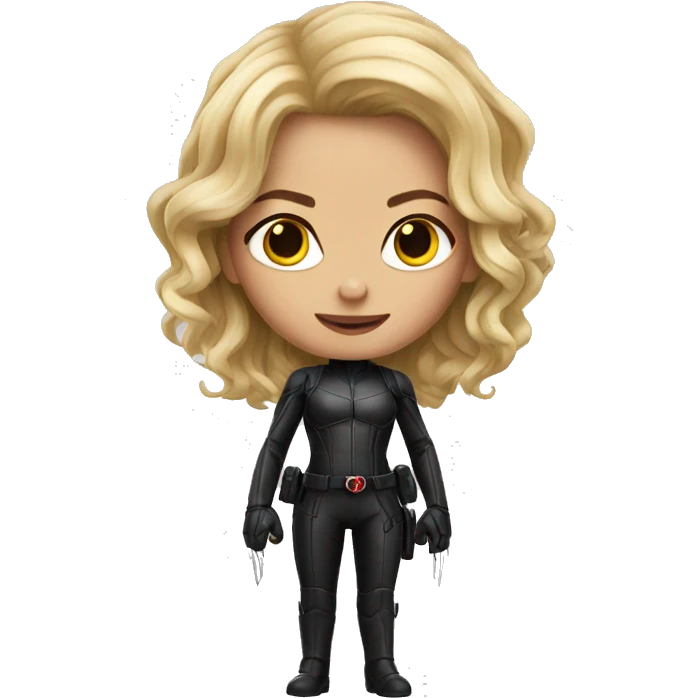 black widow blond realistic emoji