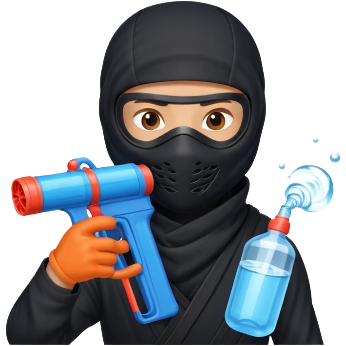 Ninja with a water gun  emoji