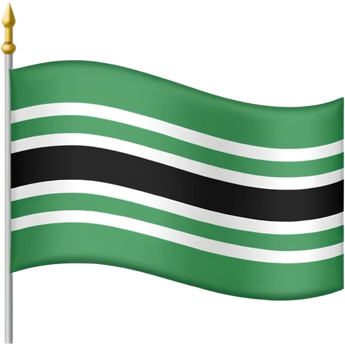 Make the flag of the Ural Republic, white, green, black emoji