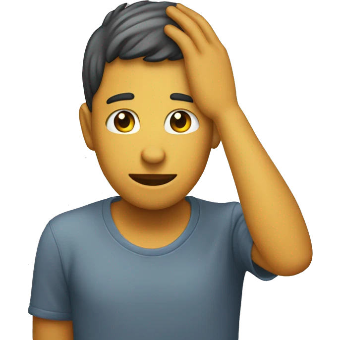 someone putting his hand on his head  emoji
