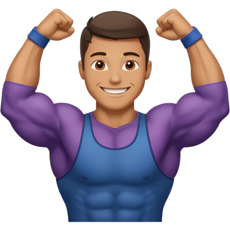 A handsome man with muscles emoji