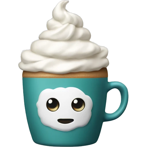 Coffee with whipped cream  emoji