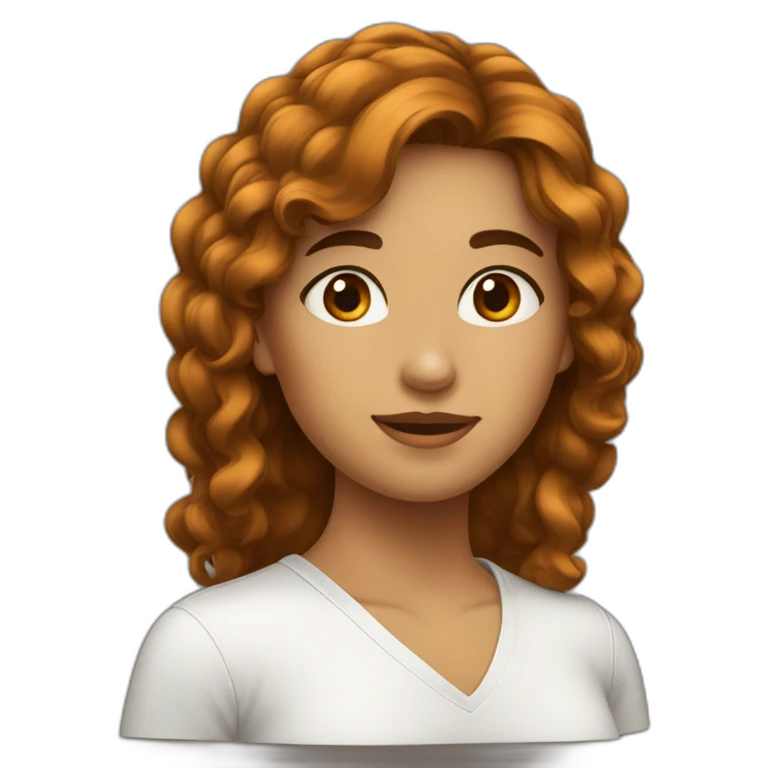 Fille cheuveux marron emoji