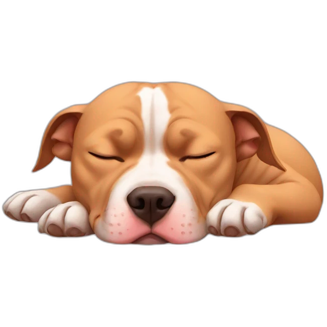 Pitbull sleep emoji