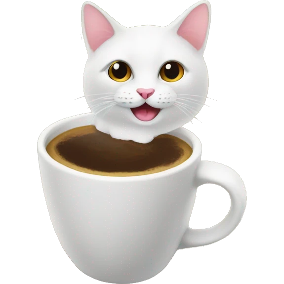 Cat coffee beach emoji