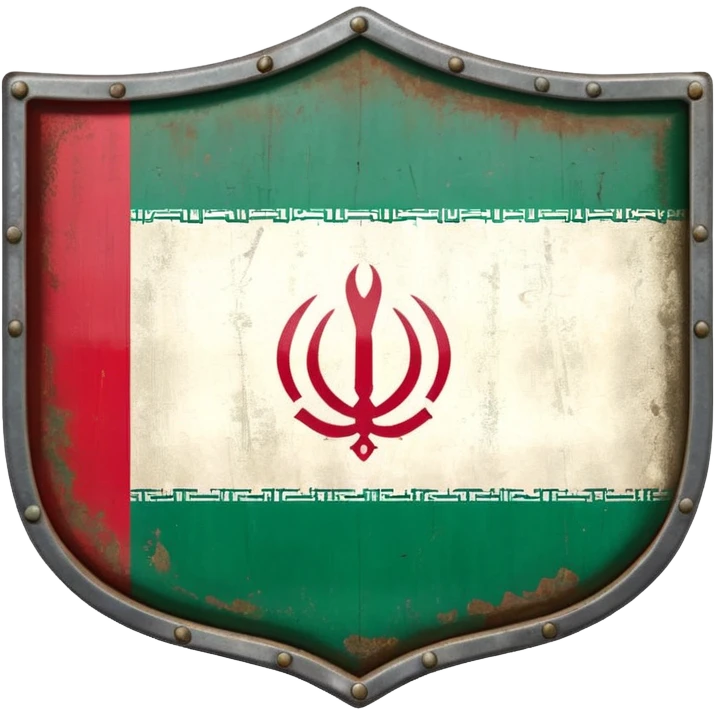 rectangular shield with the flag of Iran 1980 emoji