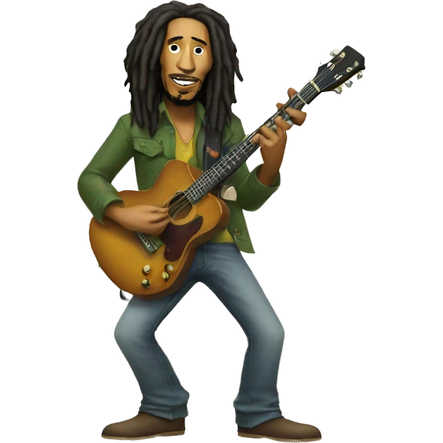 Bob marley with guitar emoji