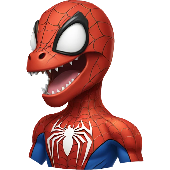 Trex in a Spider-Man suit emoji