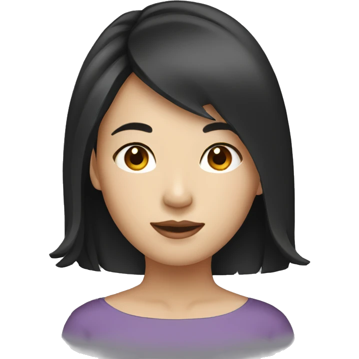 asian lady dark hair emoji
