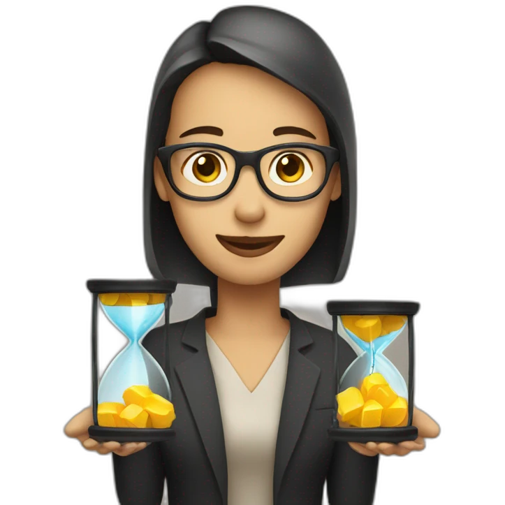 person trading hourglasses emoji