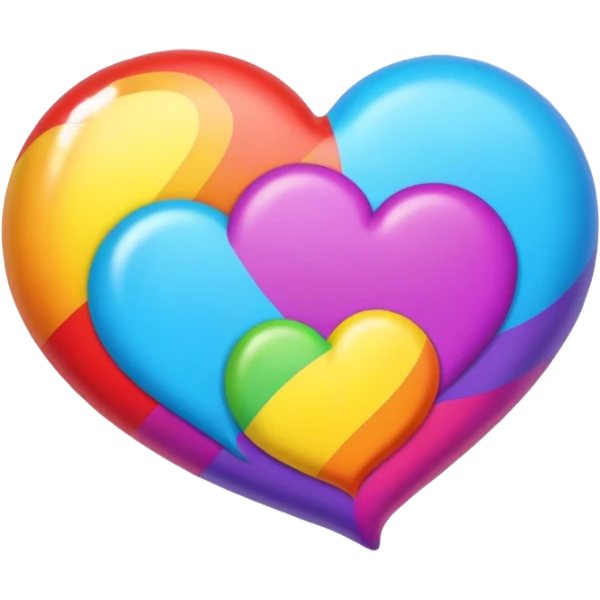 Gay heart thought bubble  emoji
