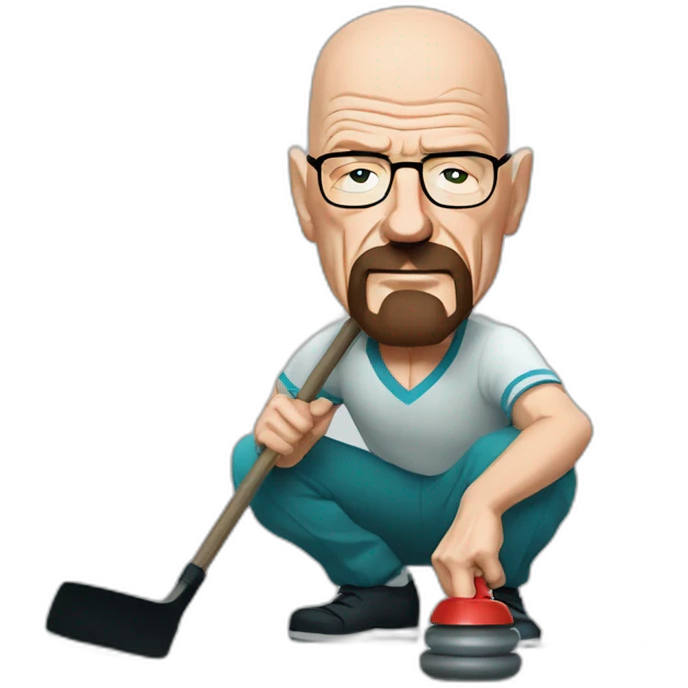 walter white playing curling emoji