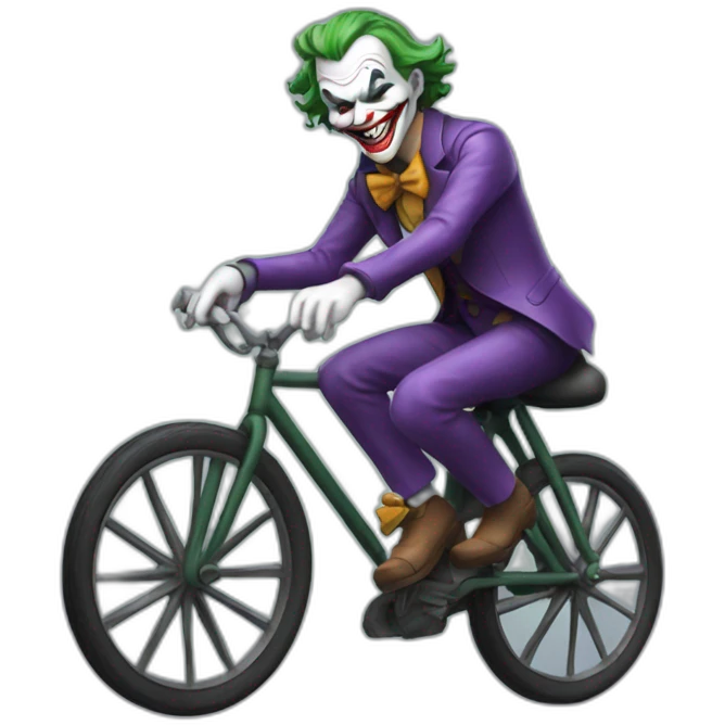 The joker riding a bicycle emoji