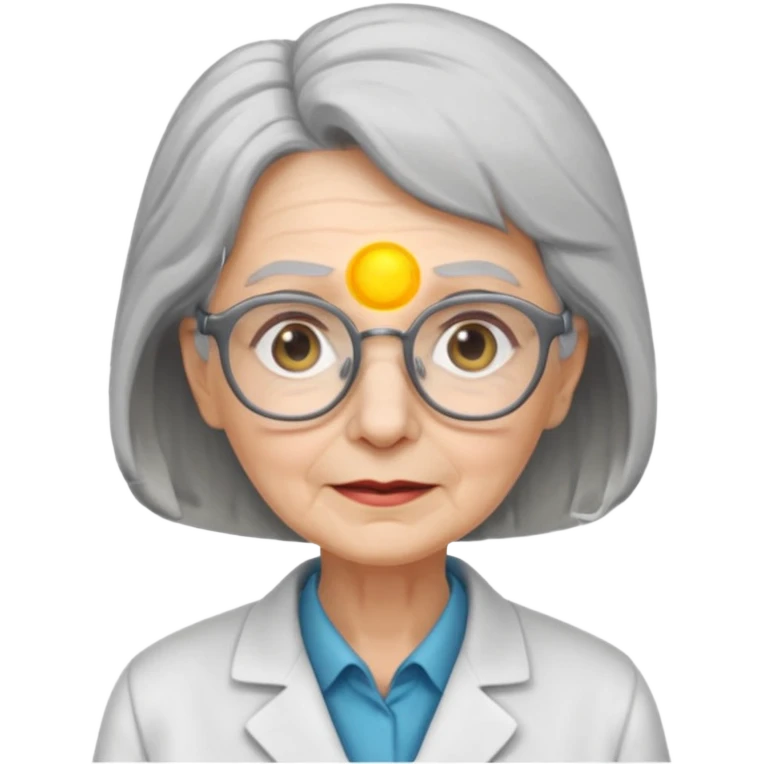 scientist professor old woman emoji