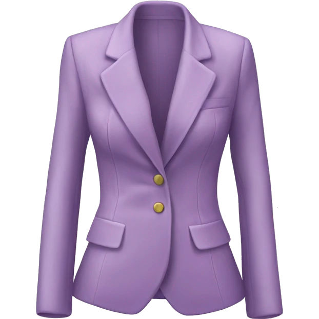 Realistic isolated pair of light purple lavender velvet feminine fashion blazer.  emoji