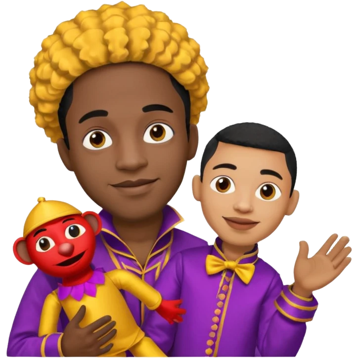 Street Puppet Performer black man emoji